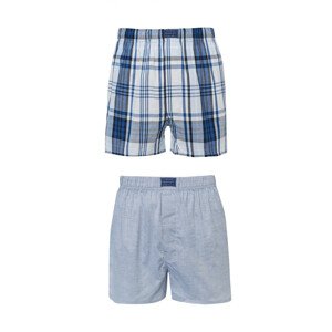 SPODNÁ BIELIZEŇ GANT OXFORD AND CHECK BOXER SHORTS 2-P modrá M