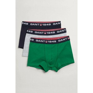 SPODNÁ BIELIZEŇ GANT BOY'S TRUNK 3-PACK zelená 122/128