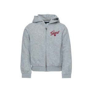 MIKINA GANT D1. SCRIPT SHIELD FULL-ZIP HOODIE šedá 110/116