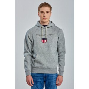 MIKINA GANT SHIELD HOODIE šedá XXXL