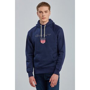 MIKINA GANT SHIELD HOODIE modrá L