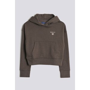 MIKINA GANT D2. CONTRAST SHIELD HOODIE čierna 134/140