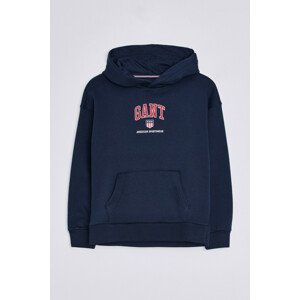 MIKINA GANT D2. GANT RETRO SHIELD HOODIE modrá 122/128