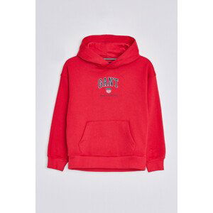 MIKINA GANT D2. GANT RETRO SHIELD HOODIE červená 134/140