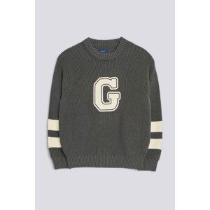 SVETER GANT D2. COLLEGIATE C-NECK KNIT čierna 122/128