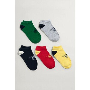 PONOŽKY GANT D2. GANT SHIELD SNEAKER SOCKS 5-P šedá 31/33