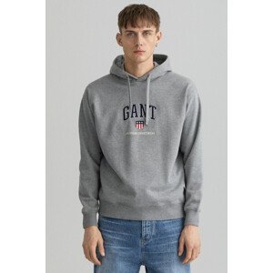 MIKINA GANT D.2 RETRO SHIELD SWEAT HOODIE šedá S