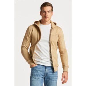 MIKINA GANT TONAL ARCHIVE SHIELD ZIP HOODIE hnedá M