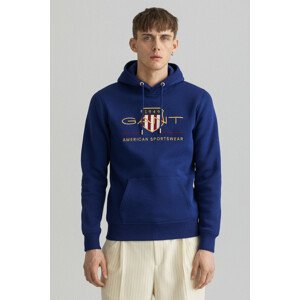 MIKINA GANT ARCHIVE SHIELD HOODIE modrá L