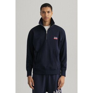 MIKINA GANT D.2 RETRO SHIELD HALF ZIP SWEAT modrá XXXL