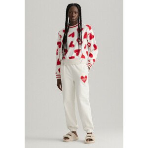 TEPLÁKY GANT CV. COLLEGIATE HEART SWEAT PANTS biela S