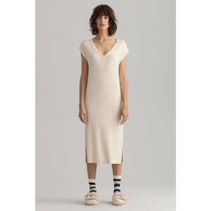 ŠATY GANT D1. DETAIL SLIT JERSEY DRESS biela L