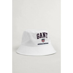 KLOBÚK GANT D2. RETRO SHIELD BUCKET HAT biela S/M