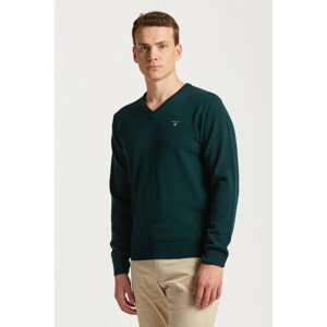 SVETER GANT SUPERFINE LAMBSWOOL V-NECK zelená XL