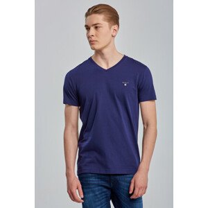 TRIČKO GANT ORIGINAL SLIM V-NECK T-SHIRT modrá 5XL