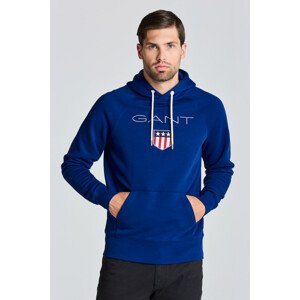 MIKINA GANT SHIELD HOODIE modrá S