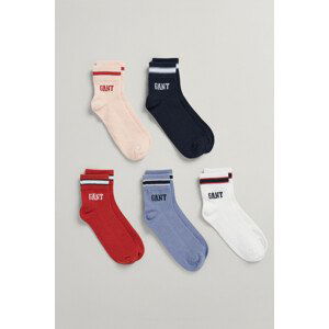 PONOŽKY GANT D1. SOCKS 5-PACK ružová 31/33