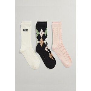 PONOŽKY GANT D1. SOCKS 3-PACK ružová 34/36