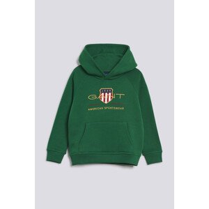 MIKINA GANT ARCHIVE SHIELD HOODIE zelená 98/104