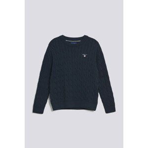 SVETER GANT COTTON CABLE C-NECK modrá 92