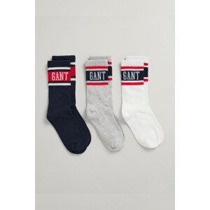 PONOŽKY GANT D1. SOCKS 3-PACK modrá 19/21