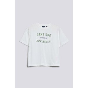 TRIČKO GANT D1. GANT USA SS T-SHIRT biela 170