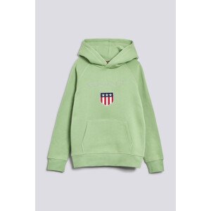 MIKINA GANT GANT SHIELD HOODIE zelená 170