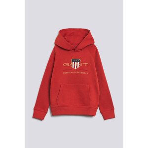 MIKINA GANT ARCHIVE SHIELD HOODIE červená 122/128