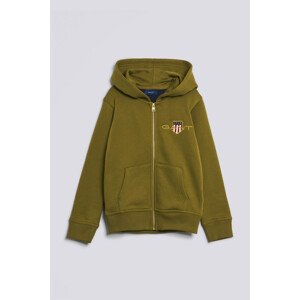 MIKINA GANT D1. MED ARCHIVE SHIELD ZIP HOODIE zelená 176