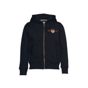 MIKINA GANT D1. MED ARCHIVE SHIELD ZIP HOODIE modrá 122/128