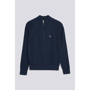 SVETER GANT CASUAL COTTON RIBBED HALF ZIP modrá 158/164