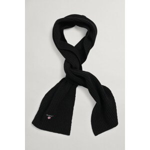 ŠÁL GANT D1. WOOL KNIT SCARF čierna L/XL