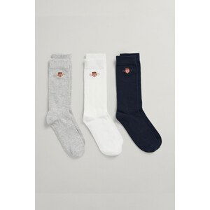 PONOŽKY GANT D1. ARCHIVE SHIELD SOCKS 3-PACK šedá 34/36