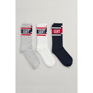 PONOŽKY GANT D1. SOCKS 3-PACK modrá 34/36