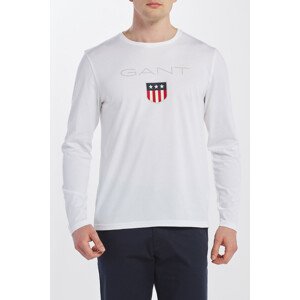 TRIČKO GANT SHIELD LS T-SHIRT biela XS