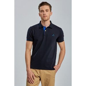 POLOKOŠEĽA GANT CONTRAST COLLAR PIQUE SS RUGGER čierna XL