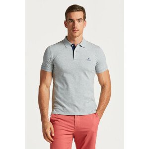 POLOKOŠEĽA GANT CONTRAST COLLAR PIQUE SS RUGGER šedá M