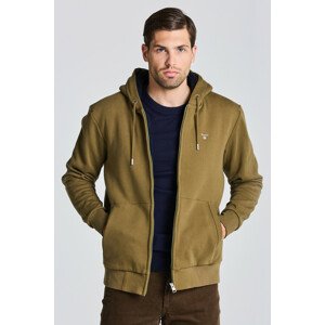 MIKINA GANT D2. SHERPA FLEECE ZIP SWEAT HOODIE zelená M