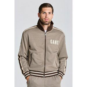 MIKINA GANT D1. HOUNDSTOOTH TRACKSUIT JACKET hnedá M