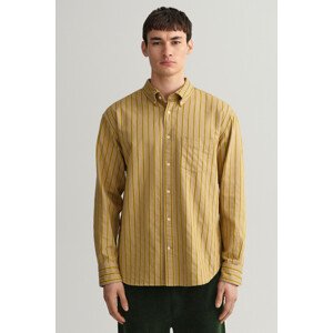 KOŠEĽA GANT D1. REL DOBBY STRIPE SHIRT hnedá XXL