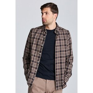 KOŠEĽA GANT D2. SLIM TWILL CHECK SHIRT hnedá S