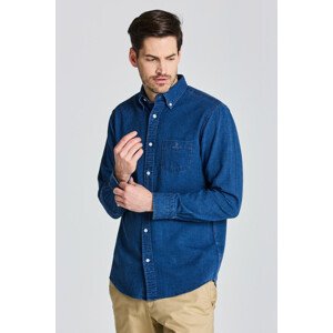 KOŠEĽA GANT D2. REG INDIGO JACQUARD DOT SHIRT modrá M