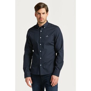 KOŠEĽA GANT D1. SLIM MICRO PRINT OXFORD SHIRT modrá M