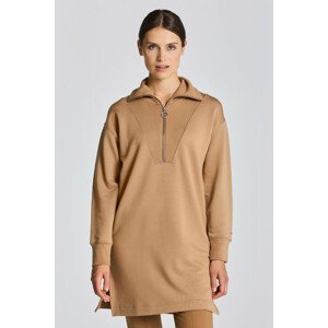 ŠATY GANT D1. HALF ZIP SWEAT DRESS hnedá XXL