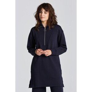 ŠATY GANT D1. HALF ZIP SWEAT DRESS modrá L