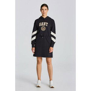 ŠATY GANT D1. CREST SHIELD HOODIE DRESS čierna XS