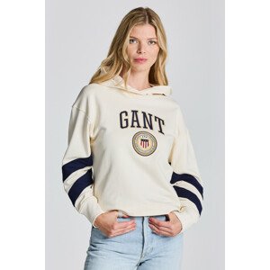 MIKINA GANT D1. CREST SHIELD DETAIL HOODIE biela L