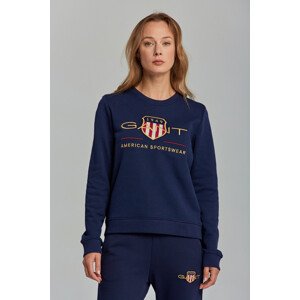 MIKINA GANT ARCHIVE SHIELD C-NECK SWEAT modrá S