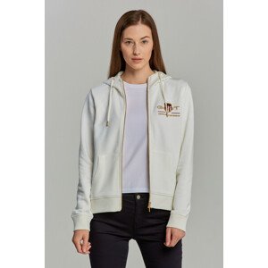 MIKINA GANT ARCHIVE SHIELD FULL ZIP HOODIE biela M