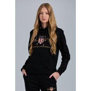 MIKINA GANT ARCHIVE SHIELD SWEAT HOODIE čierna S